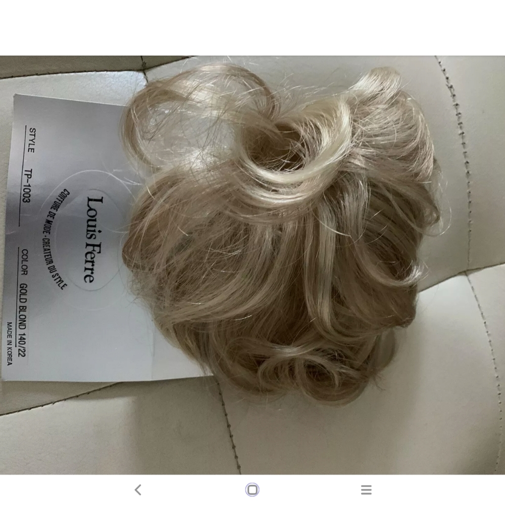 Topper wiglet hairpiece new Louis Ferre blonde mix
